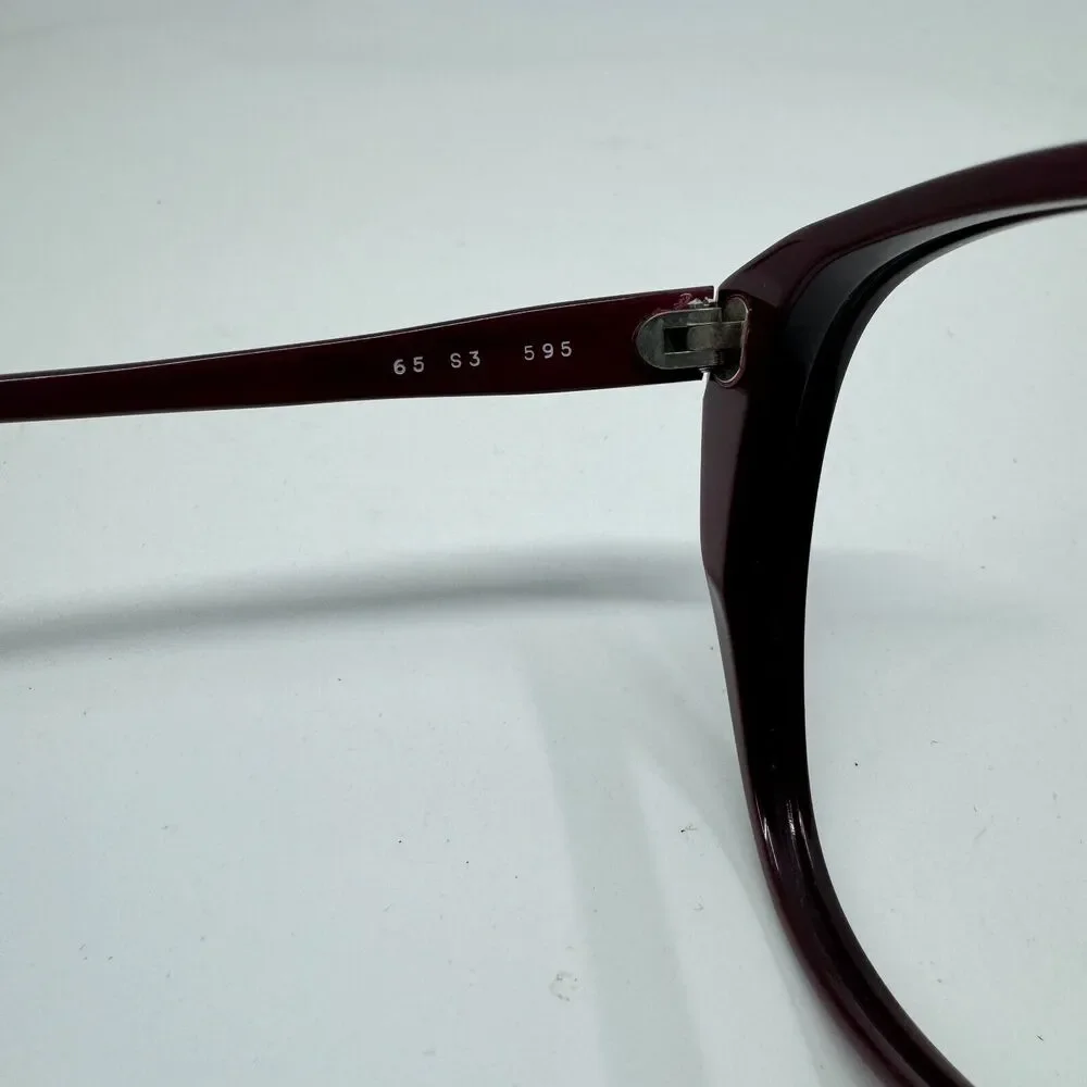Landel Paris Eyeglasses Frames 65 S3 595 Maroon Cat Eye‎ H12035